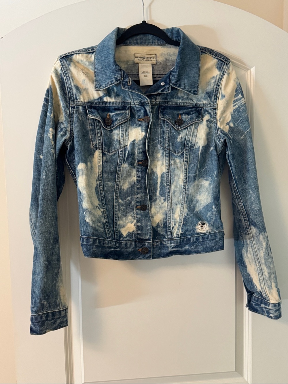 Denim and Supply Ralph Lauren Bleached Trucker Jacket - Women Medium
